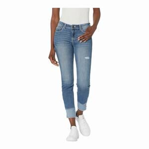 Vintage Jordache Legacy Emily Mid Rise Skinny Jeans Mismatched Hem Size 4